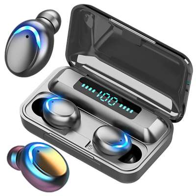 bluetooth tws earbuds F9 headphone F9-5 in-ear headset wireless earphone with powerbank power bank