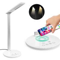 OEM LED Desk Lamp with Wireless Charger Dimmable Eye-Caring Desk Light with 3 Brightness Levels & 5 Lighting Modes Touch Control