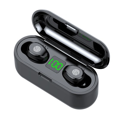 LED Power Display Smart Touch Earbuds 8D Stereo F9 True Wireless Bluetooth Mi Earbuds Headphone with Power Bank Charging case