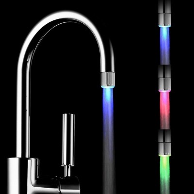 HOT! New Temperature Sensor RGB Glow Shower LED Light Water Faucet Tap 3 Color